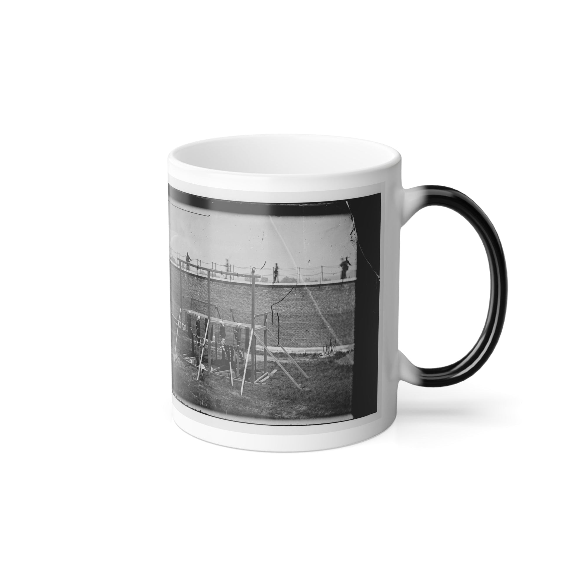 Washington, D.C. Hanging Bodies of the Conspirators; Guards Only in Yard (U.S. Civil War) Color Morphing Mug 11oz-11oz-The Sticker Space