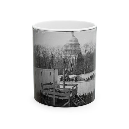 Washington, D.C. Hooded Body Of Captain Wirz Hanging From The Scaffold (U.S. Civil War) White Coffee Mug-11oz-The Sticker Space