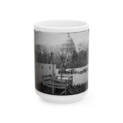 Washington, D.C. Hooded Body Of Captain Wirz Hanging From The Scaffold (U.S. Civil War) White Coffee Mug-15oz-The Sticker Space