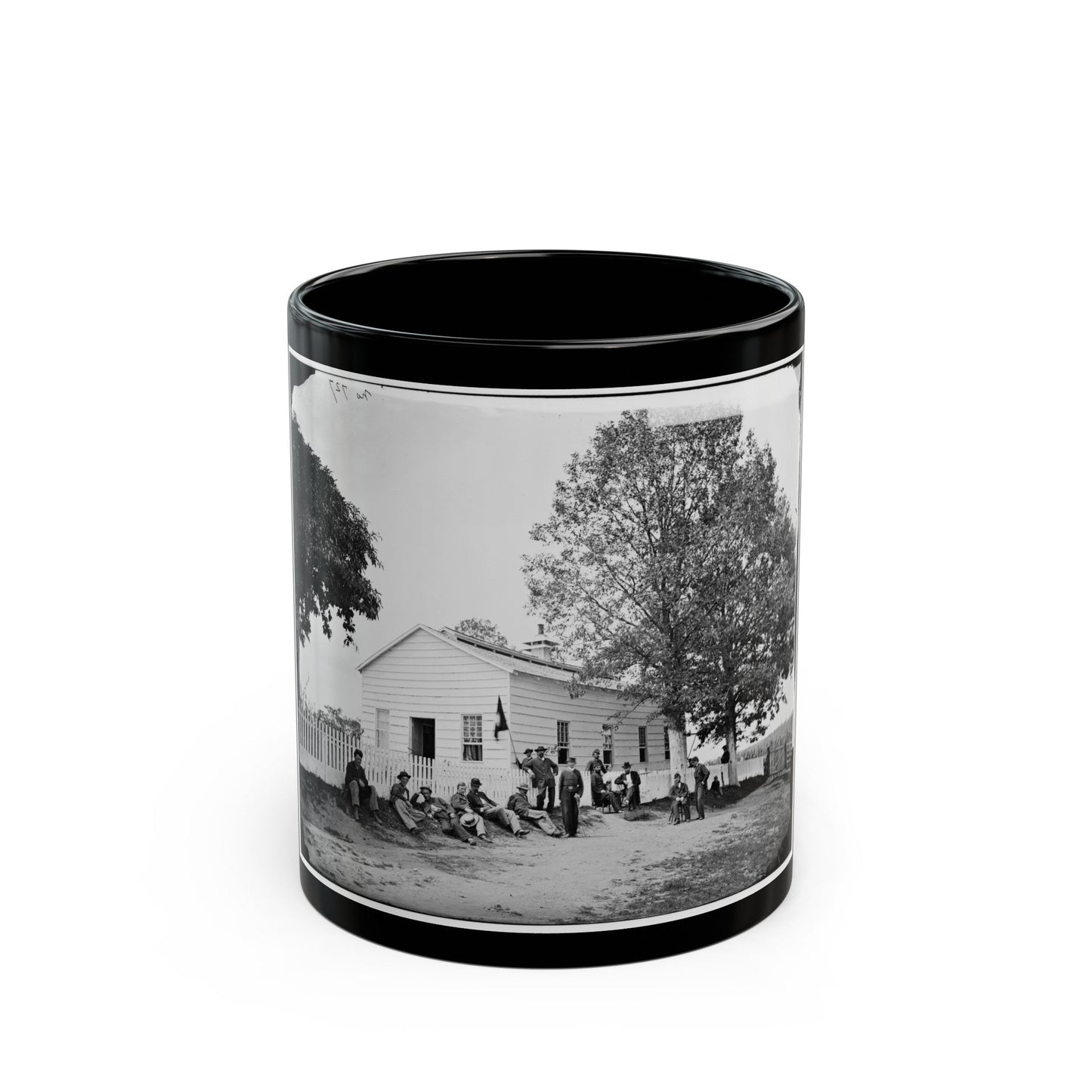 Washington, D.C. Hospitals, Signal Corps Camp Quarters Near Georgetown (U.S. Civil War) Black Coffee Mug-11oz-The Sticker Space