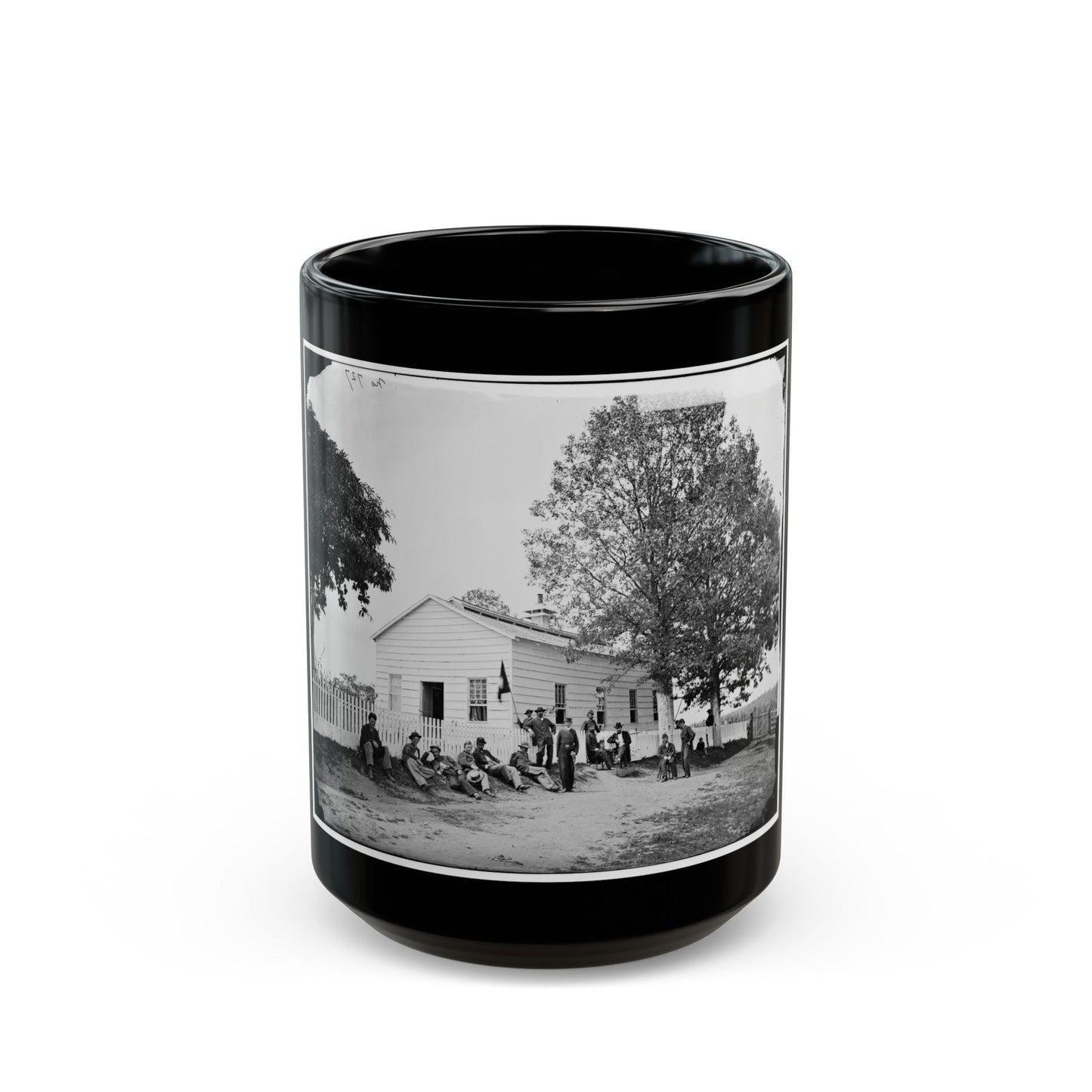 Washington, D.C. Hospitals, Signal Corps Camp Quarters Near Georgetown (U.S. Civil War) Black Coffee Mug-15oz-The Sticker Space