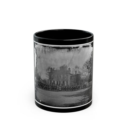 Washington, D.C. Marine Battalion In Front Of Commandant's House At The Marine Barracks (U.S. Civil War) Black Coffee Mug-11oz-The Sticker Space