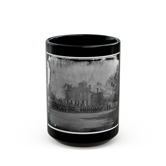 Washington, D.C. Marine Battalion In Front Of Commandant's House At The Marine Barracks (U.S. Civil War) Black Coffee Mug-15oz-The Sticker Space