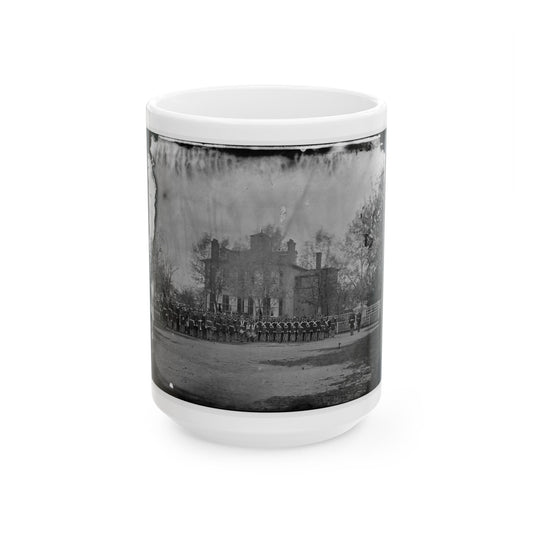 Washington, D.C. Marine Battalion In Front Of Commandant's House At The Marine Barracks (U.S. Civil War) White Coffee Mug-15oz-The Sticker Space