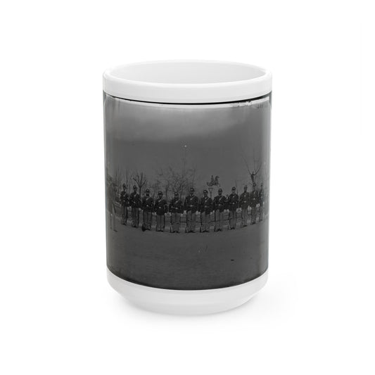 Washington, D.C. Noncommissioned Officers Of Company H, 10th Veteran Reserve Corps, At Washington Circle (U.S. Civil War) White Coffee Mug-15oz-The Sticker Space