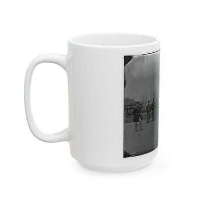Washington, D.C. Noncommissioned Officers Of Company H, 10th Veteran Reserve Corps, At Washington Circle (U.S. Civil War) White Coffee Mug-The Sticker Space