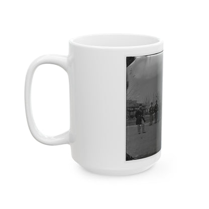 Washington, D.C. Noncommissioned Officers Of Company H, 10th Veteran Reserve Corps, At Washington Circle (U.S. Civil War) White Coffee Mug