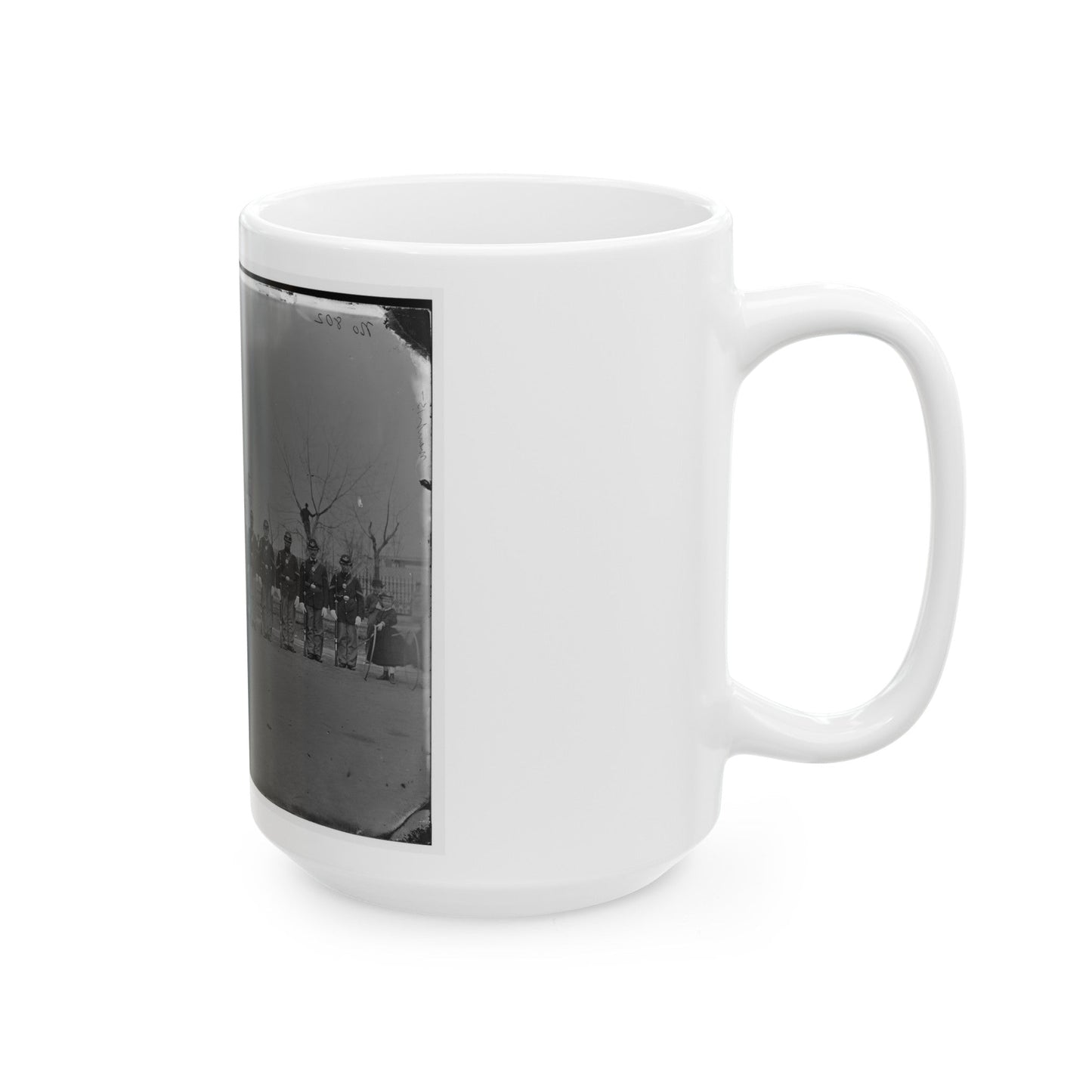 Washington, D.C. Noncommissioned Officers Of Company H, 10th Veteran Reserve Corps, At Washington Circle (U.S. Civil War) White Coffee Mug