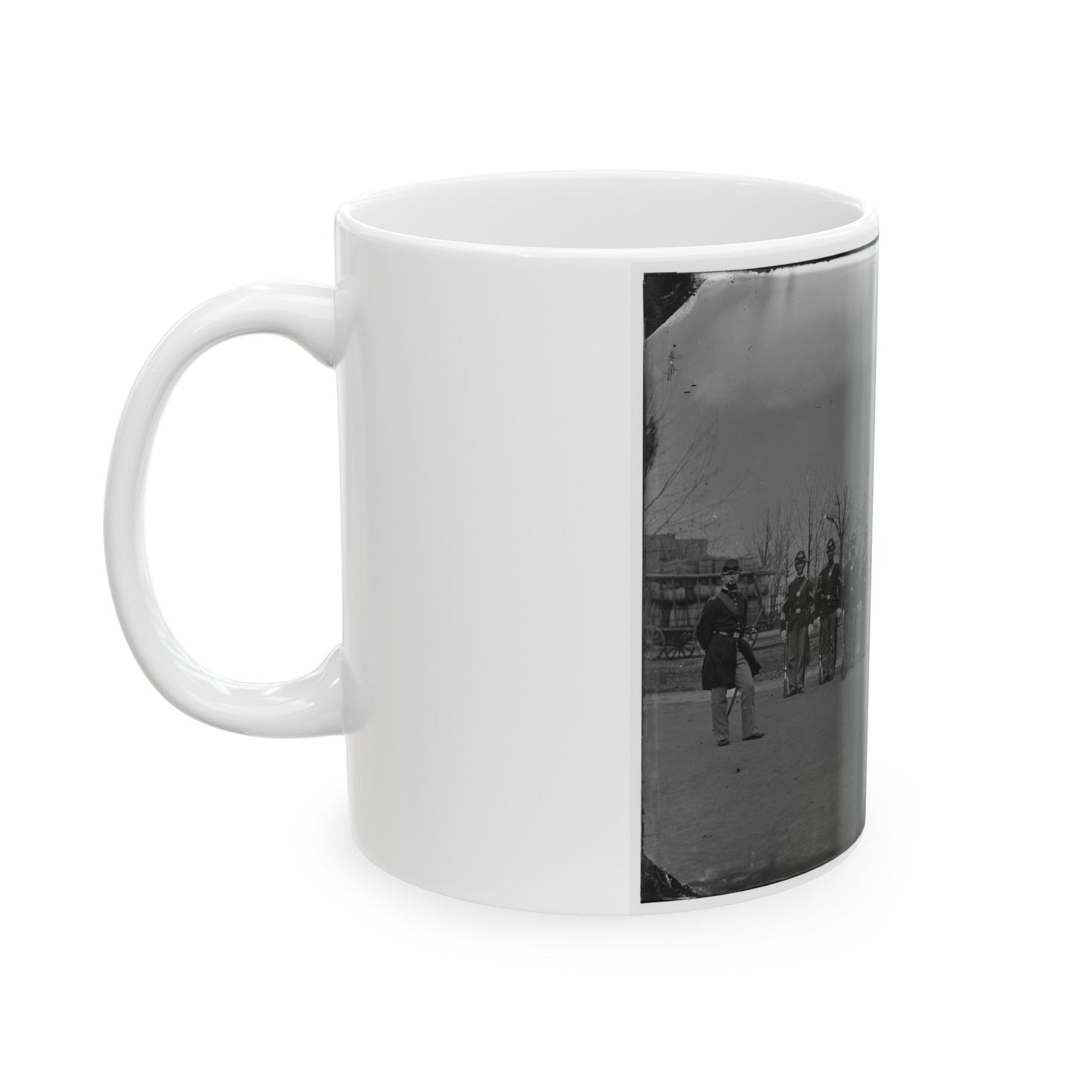Washington, D.C. Noncommissioned Officers Of Company H, 10th Veteran Reserve Corps, At Washington Circle (U.S. Civil War) White Coffee Mug-The Sticker Space