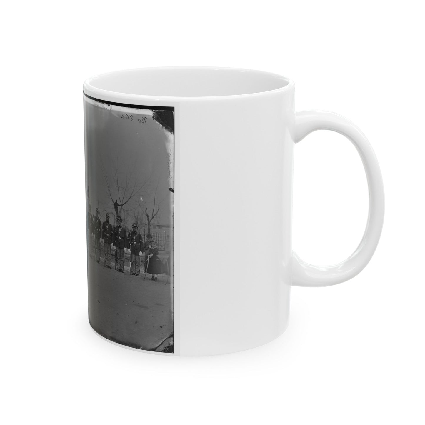 Washington, D.C. Noncommissioned Officers Of Company H, 10th Veteran Reserve Corps, At Washington Circle (U.S. Civil War) White Coffee Mug-The Sticker Space