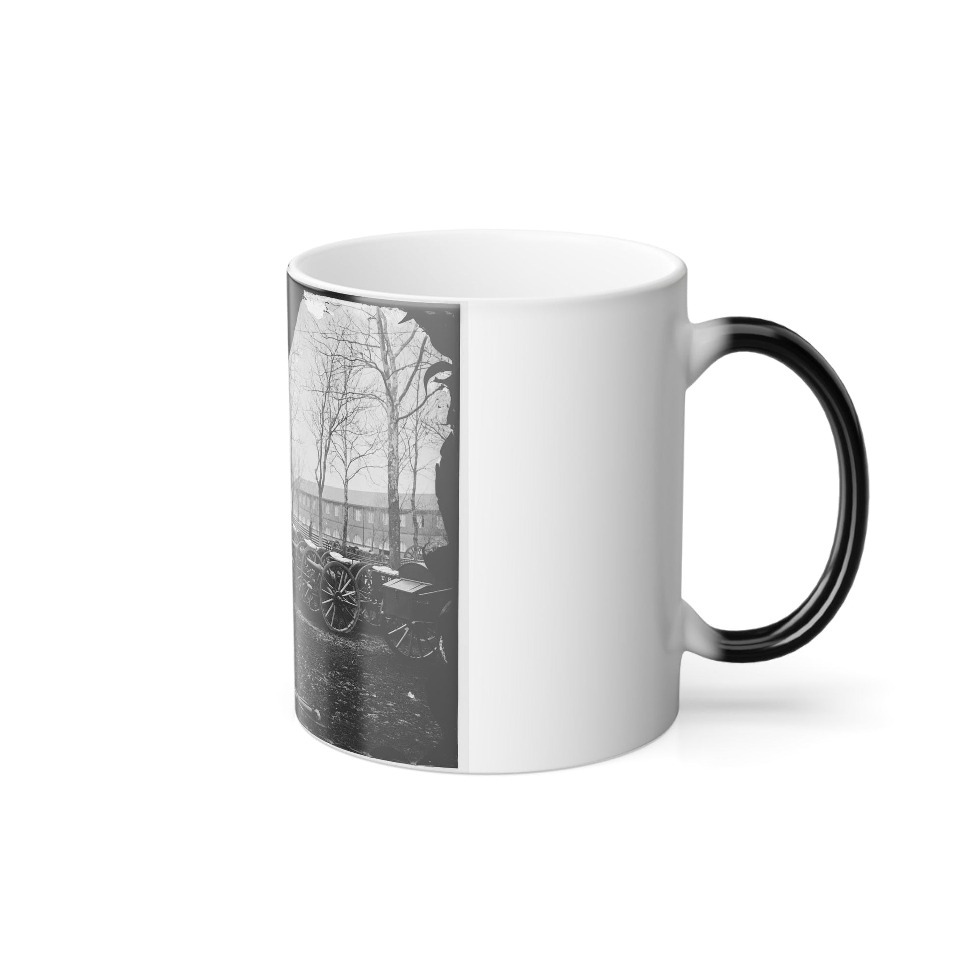 Washington, D.C. Park of Wiard Guns at the Arsenal; Another View. H.L. Stuart Against Tree (U.S. Civil War) Color Morphing Mug 11oz-11oz-The Sticker Space