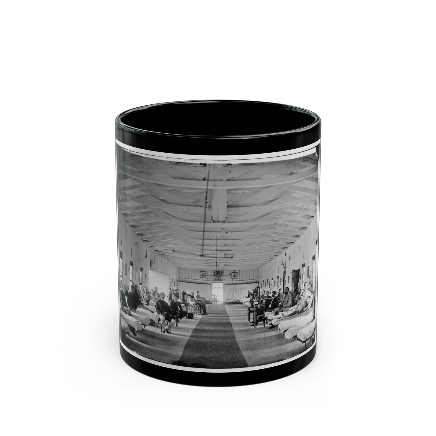 Washington, D.C. Patients In Ward K Of Armory Square Hospital (U.S. Civil War) Black Coffee Mug-11oz-The Sticker Space