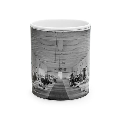 Washington, D.C. Patients In Ward K Of Armory Square Hospital (U.S. Civil War) White Coffee Mug-11oz-The Sticker Space