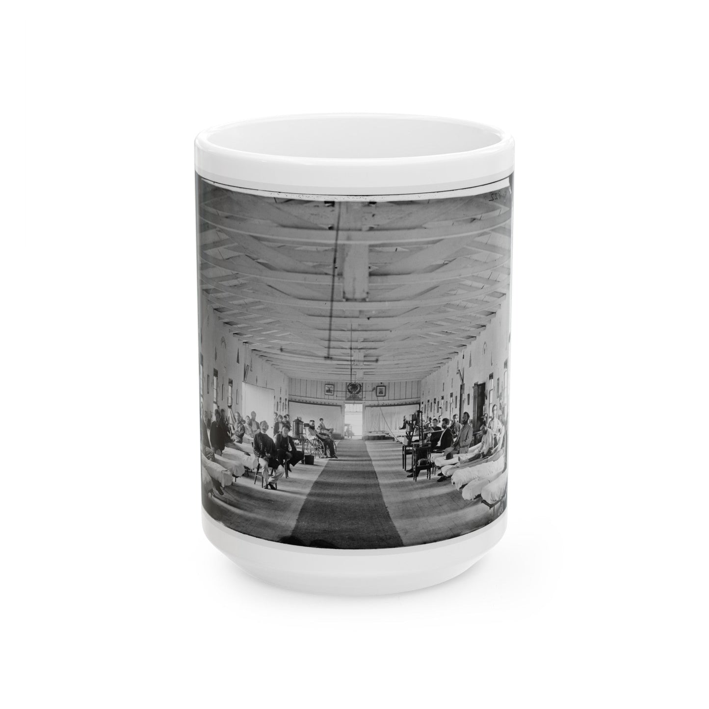 Washington, D.C. Patients In Ward K Of Armory Square Hospital (U.S. Civil War) White Coffee Mug-15oz-The Sticker Space