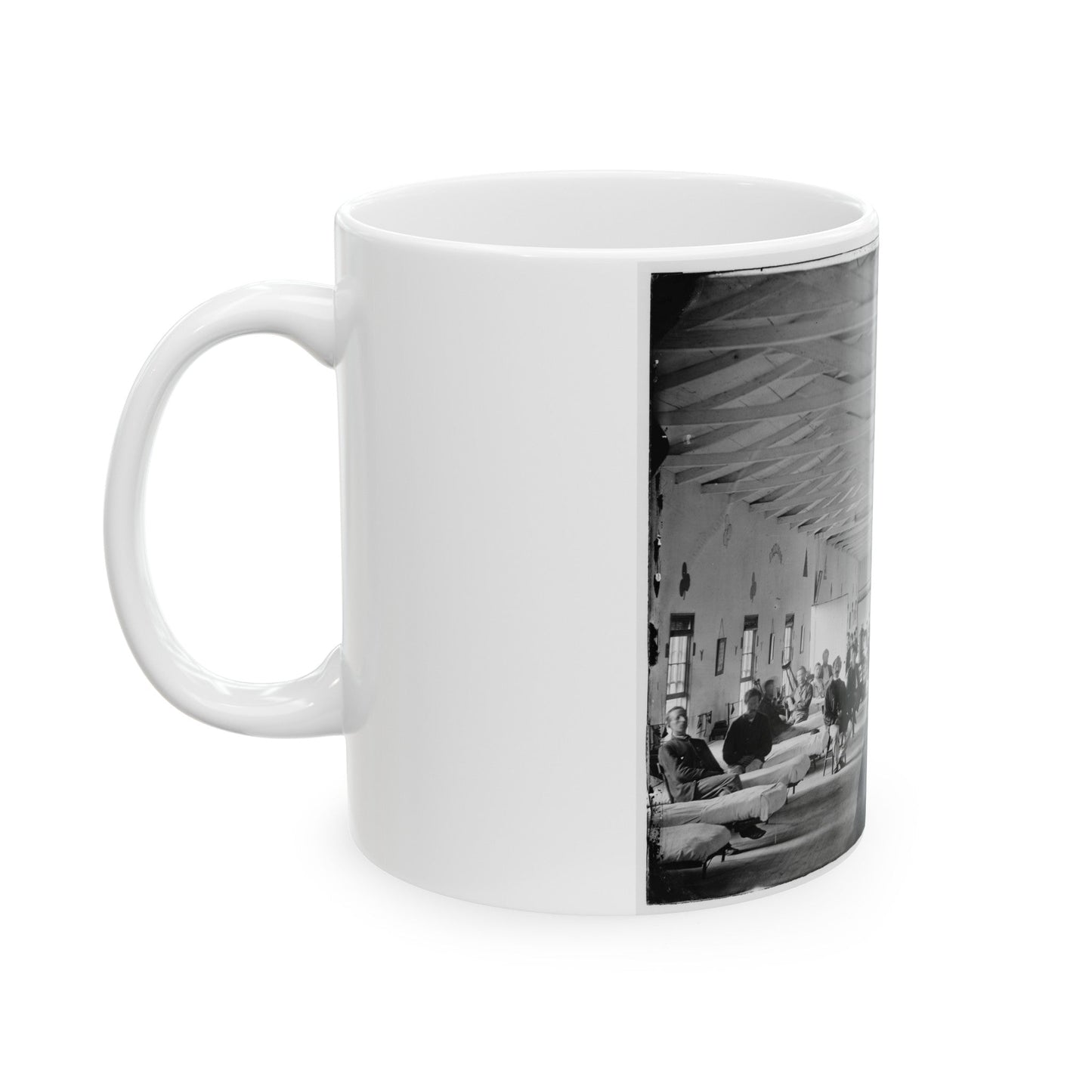 Washington, D.C. Patients In Ward K Of Armory Square Hospital (U.S. Civil War) White Coffee Mug-The Sticker Space