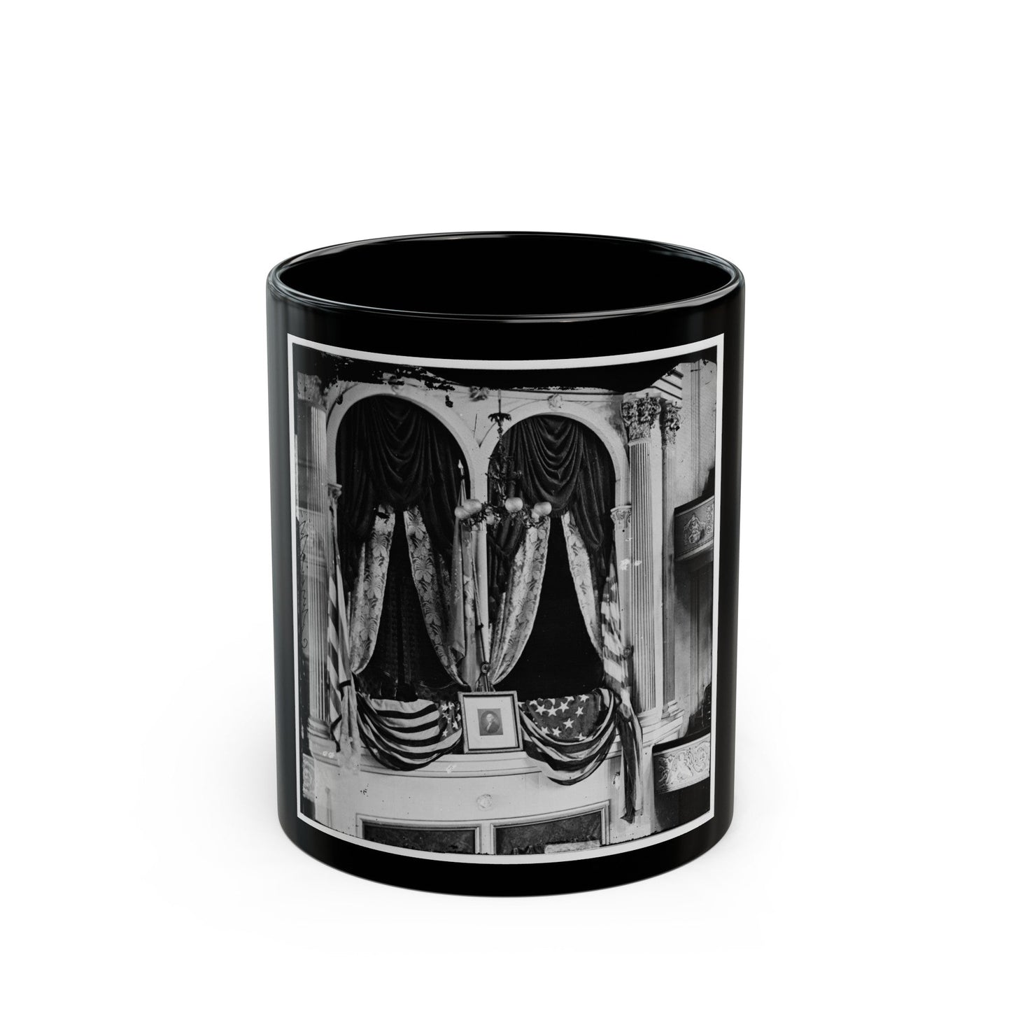 Washington, D.C. President Lincoln's Box At Ford's Theater(2) (U.S. Civil War) Black Coffee Mug-11oz-The Sticker Space