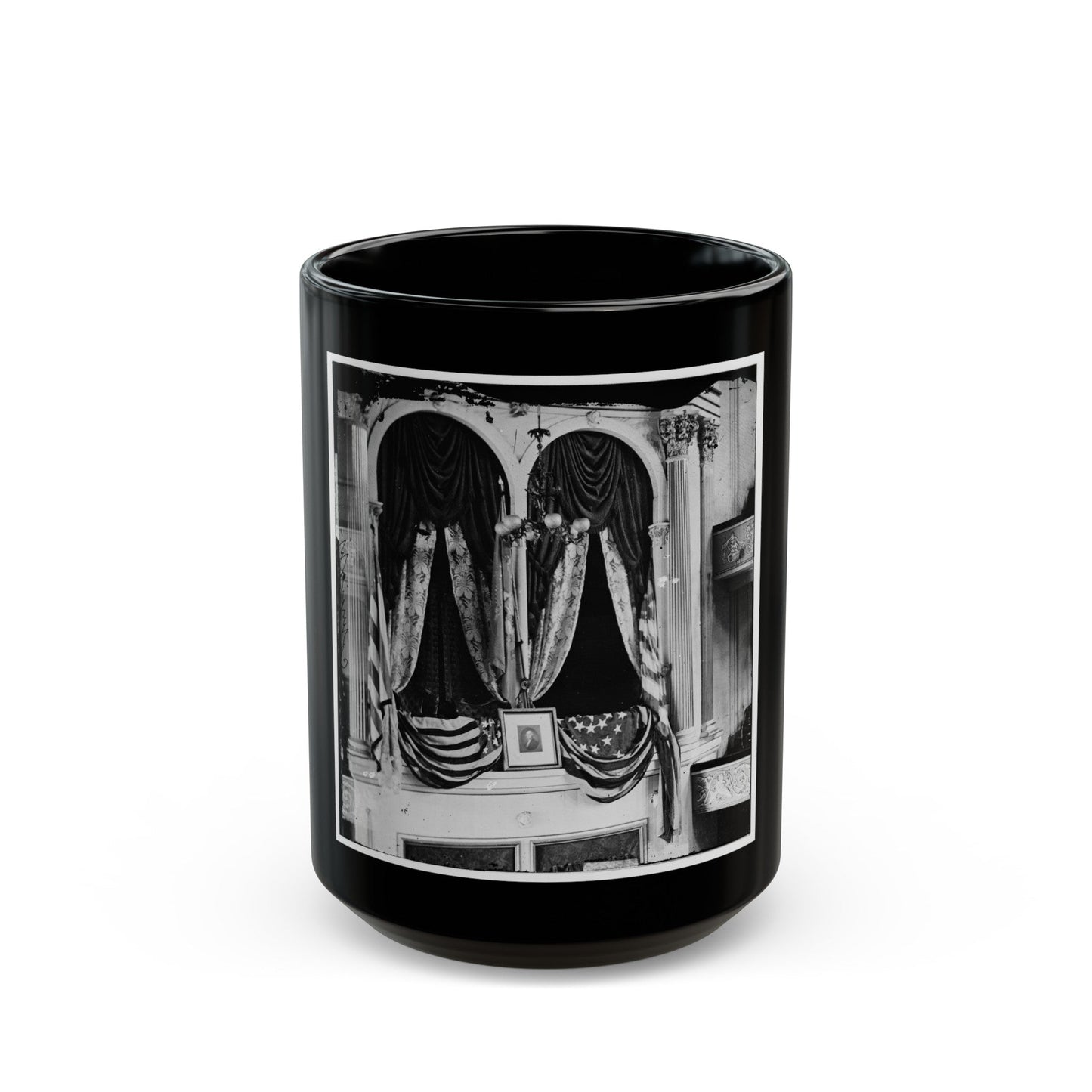 Washington, D.C. President Lincoln's Box At Ford's Theater(2) (U.S. Civil War) Black Coffee Mug-15oz-The Sticker Space