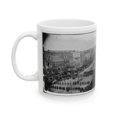 Washington, D.C. President Lincoln's Funeral Procession On Pennsylvania Avenue; Another View (U.S. Civil War) White Coffee Mug-The Sticker Space