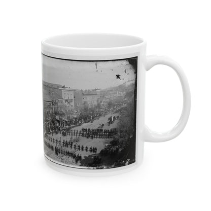 Washington, D.C. President Lincoln's Funeral Procession On Pennsylvania Avenue; Another View (U.S. Civil War) White Coffee Mug-The Sticker Space