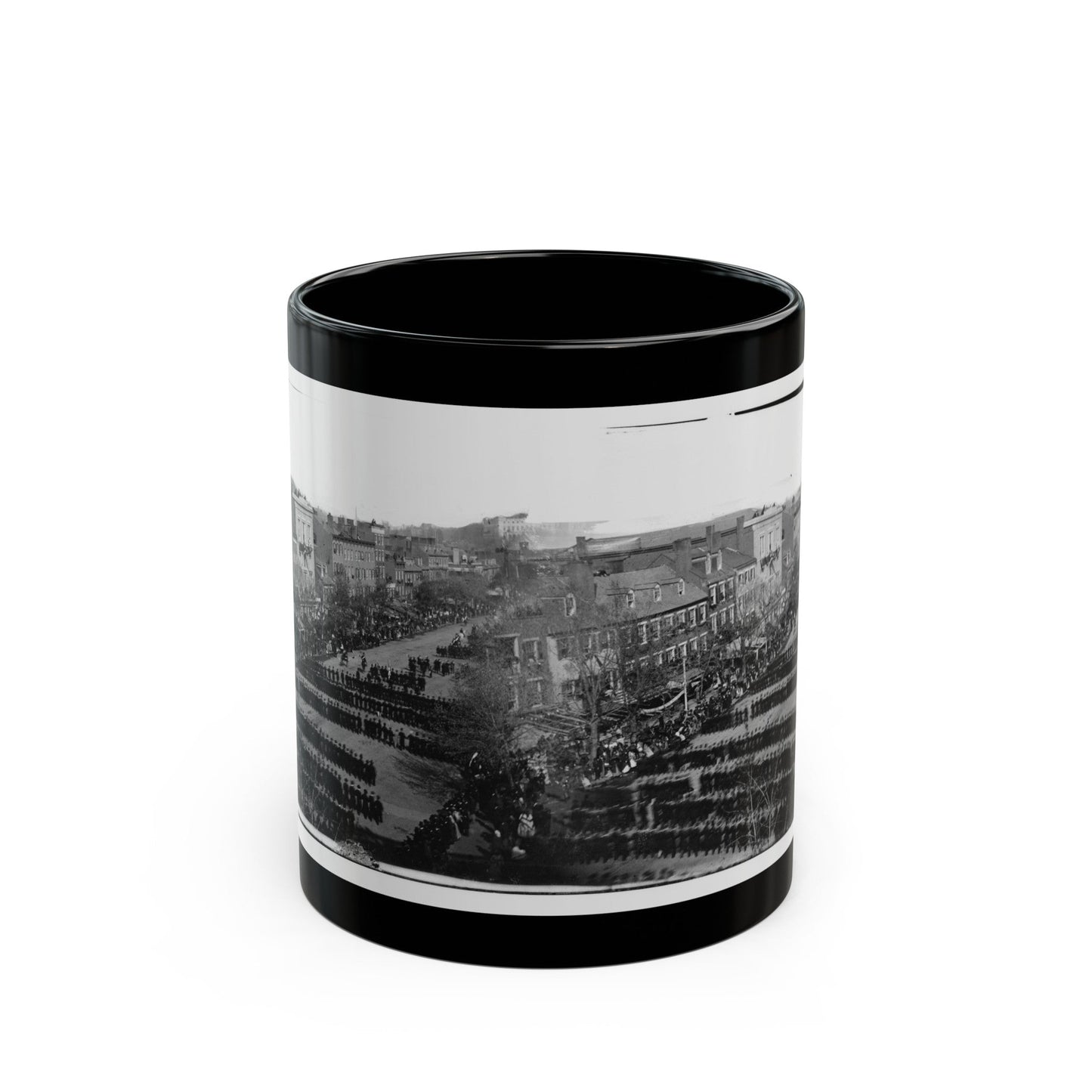 Washington, D.C. President Lincoln's Funeral Procession On Pennsylvania Avenue (U.S. Civil War) Black Coffee Mug