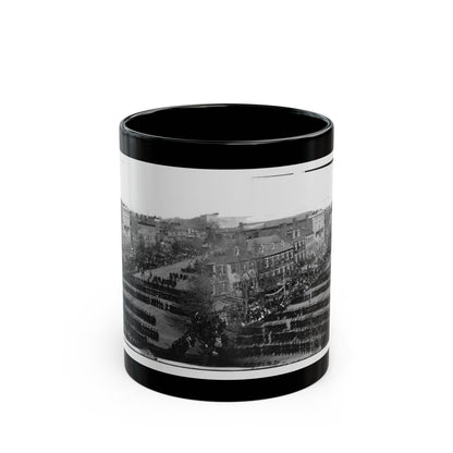 Washington, D.C. President Lincoln's Funeral Procession On Pennsylvania Avenue (U.S. Civil War) Black Coffee Mug-11oz-The Sticker Space