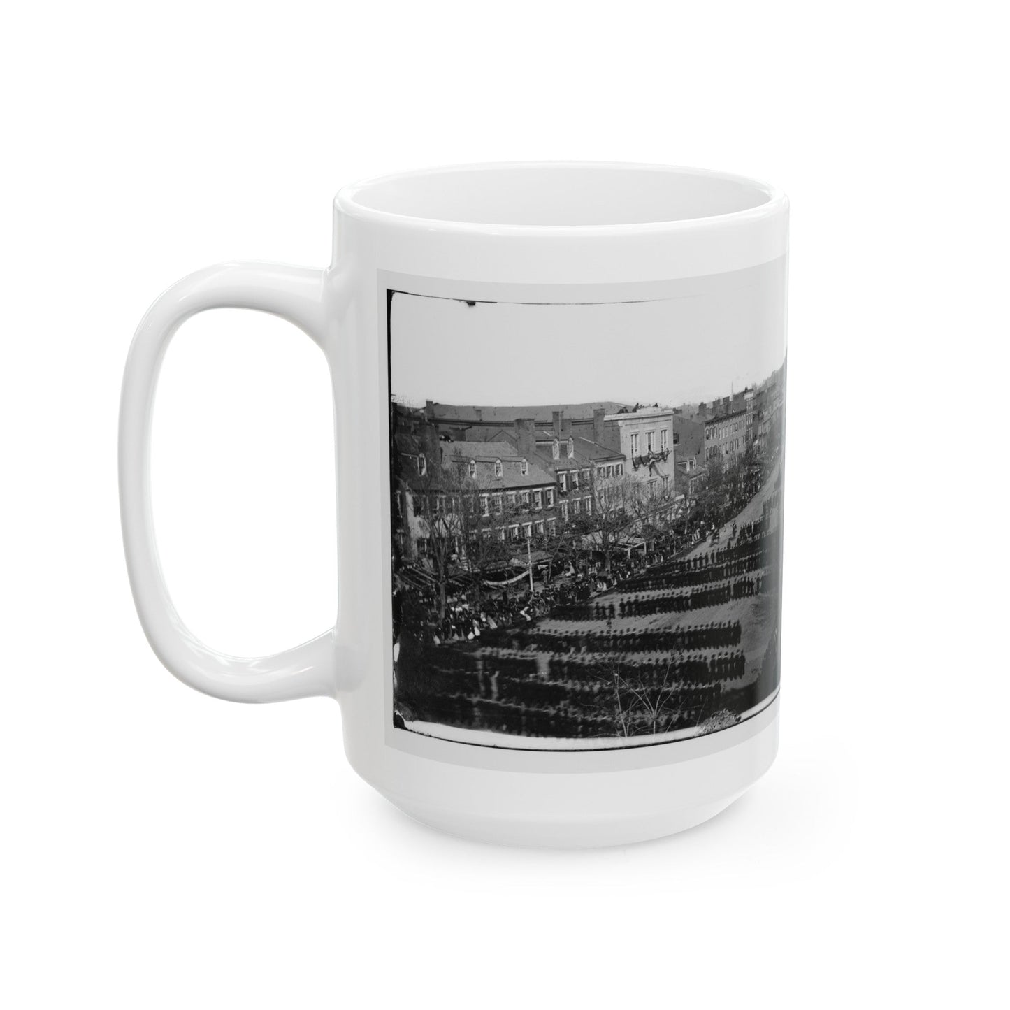 Washington, D.C. President Lincoln's Funeral Procession On Pennsylvania Avenue (U.S. Civil War) White Coffee Mug