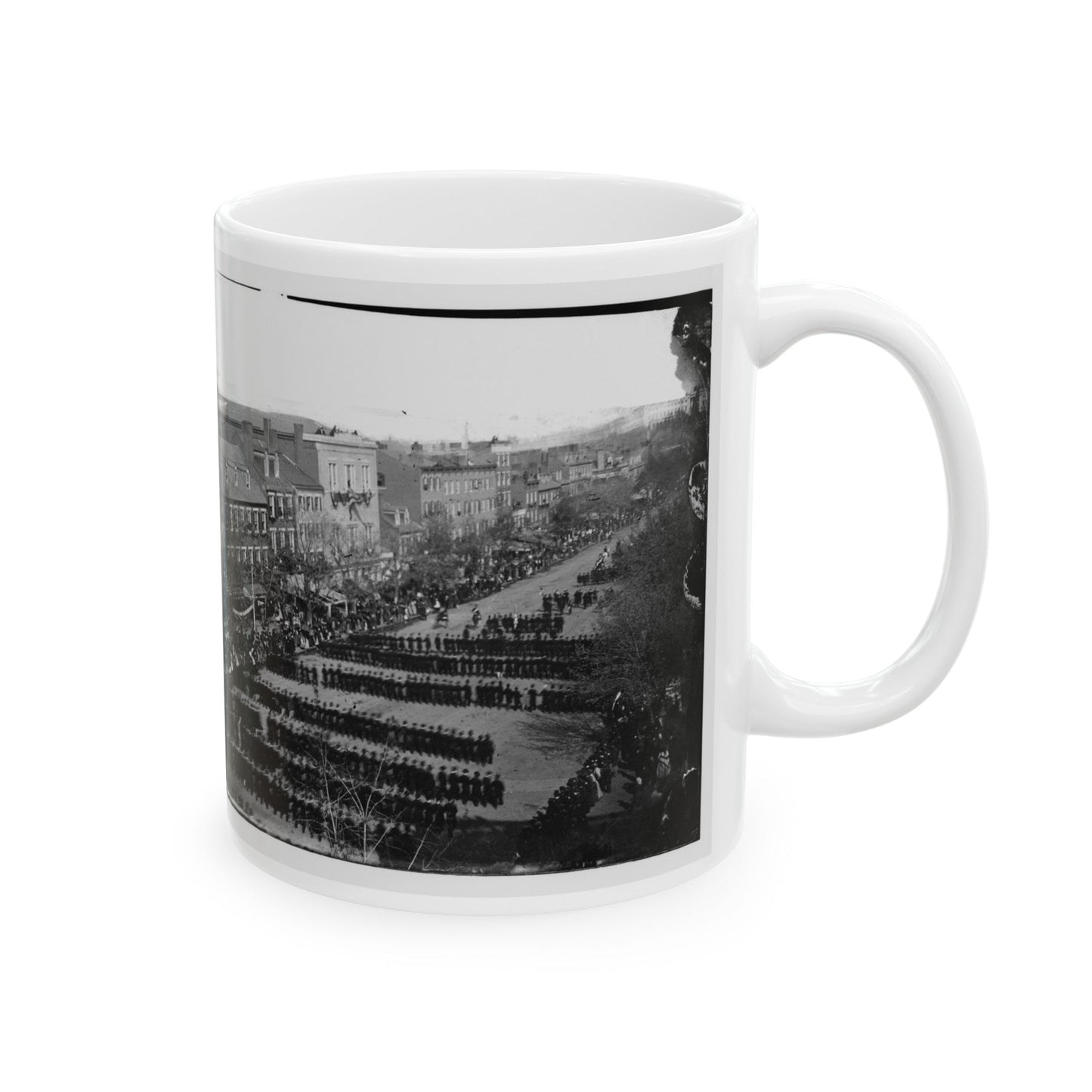 Washington, D.C. President Lincoln's Funeral Procession On Pennsylvania Avenue (U.S. Civil War) White Coffee Mug