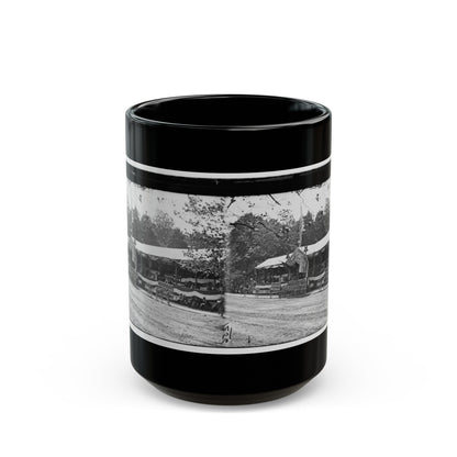 Washington, D.C. Presidential Reviewing Stand, With Guests And Guard (U.S. Civil War) Black Coffee Mug-15oz-The Sticker Space