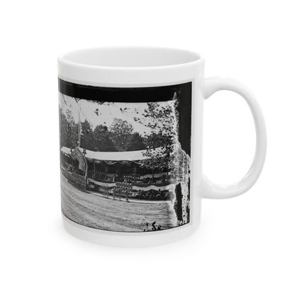 Washington, D.C. Presidential Reviewing Stand, With Guests And Guard (U.S. Civil War) White Coffee Mug-The Sticker Space