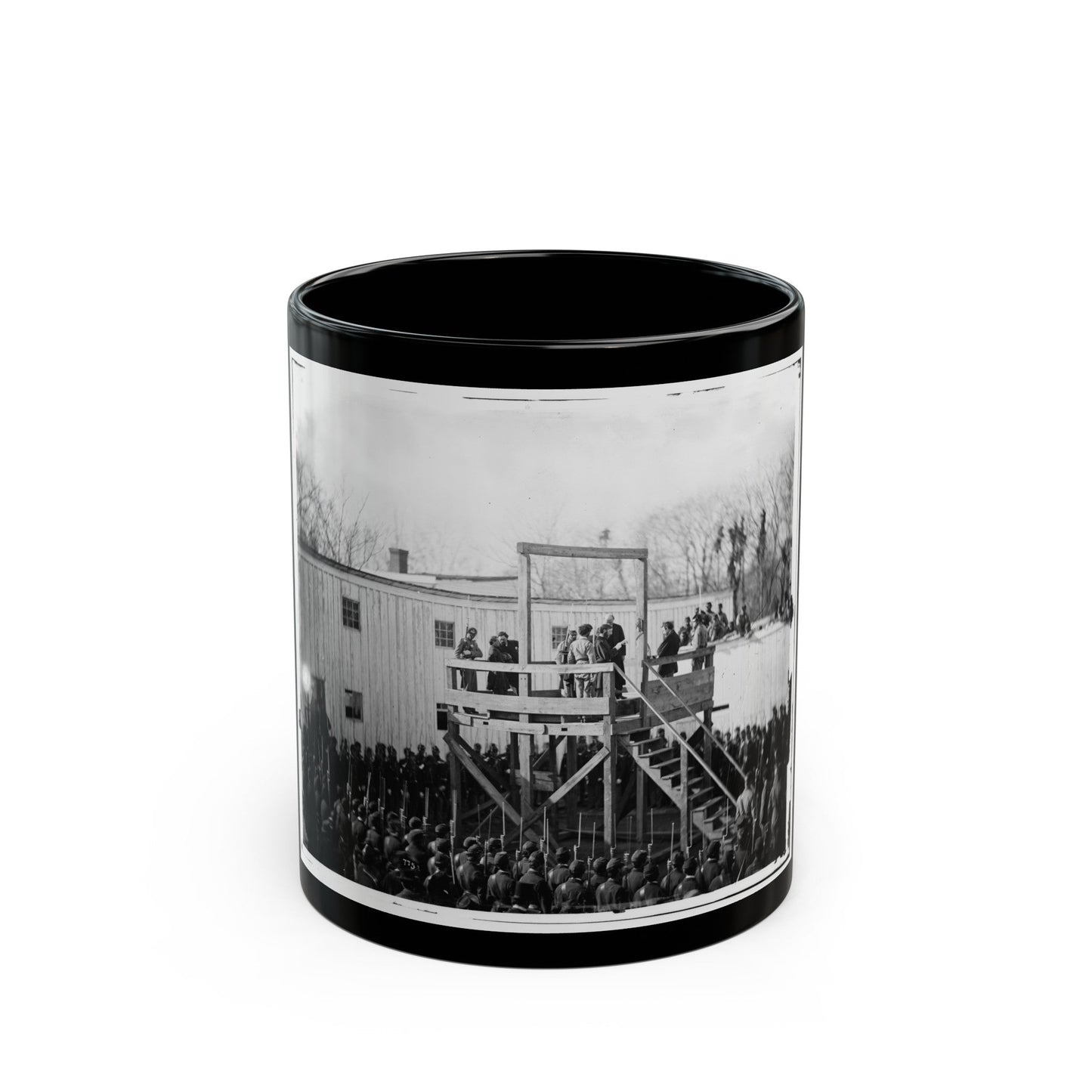 Washington, D.C. Reading The Death Warrant To Wirz On The Scaffold (U.S. Civil War) Black Coffee Mug-11oz-The Sticker Space