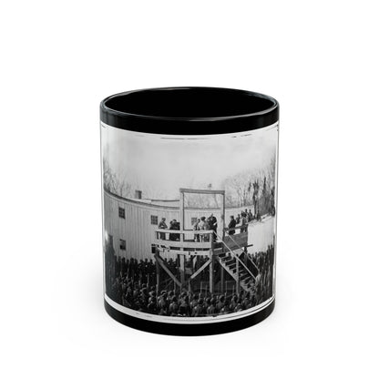 Washington, D.C. Reading The Death Warrant To Wirz On The Scaffold (U.S. Civil War) Black Coffee Mug-11oz-The Sticker Space