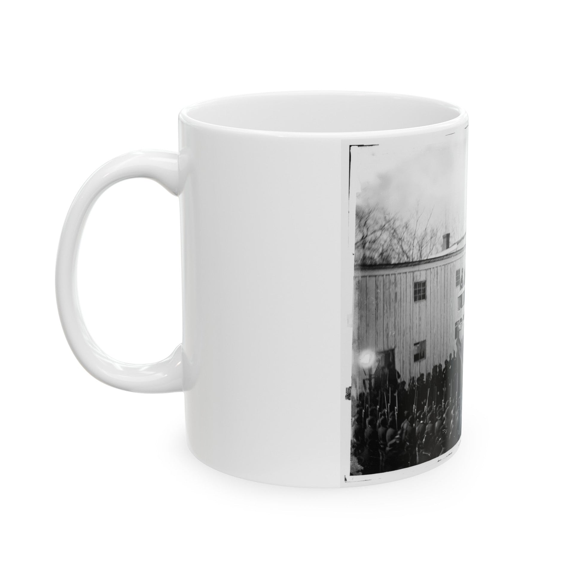 Washington, D.C. Reading The Death Warrant To Wirz On The Scaffold (U.S. Civil War) White Coffee Mug-The Sticker Space