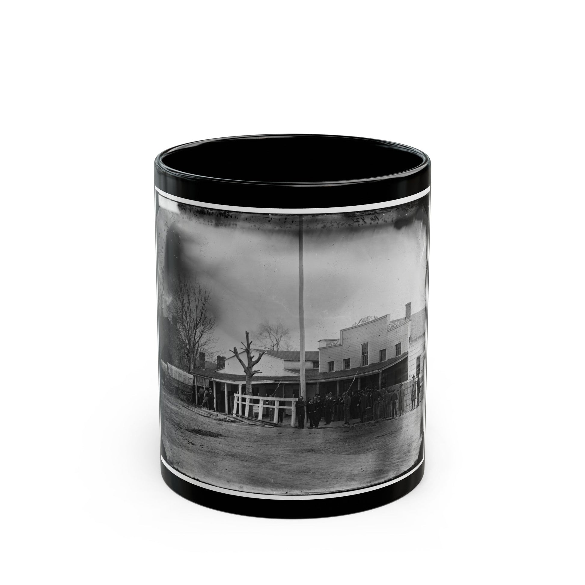 Washington, D.C. Staff, Buildings, And Wagons Of The Medical Department (U.S. Civil War) Black Coffee Mug-11oz-The Sticker Space