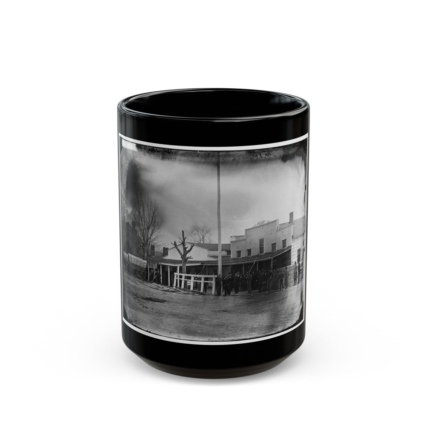 Washington, D.C. Staff, Buildings, And Wagons Of The Medical Department (U.S. Civil War) Black Coffee Mug-15oz-The Sticker Space