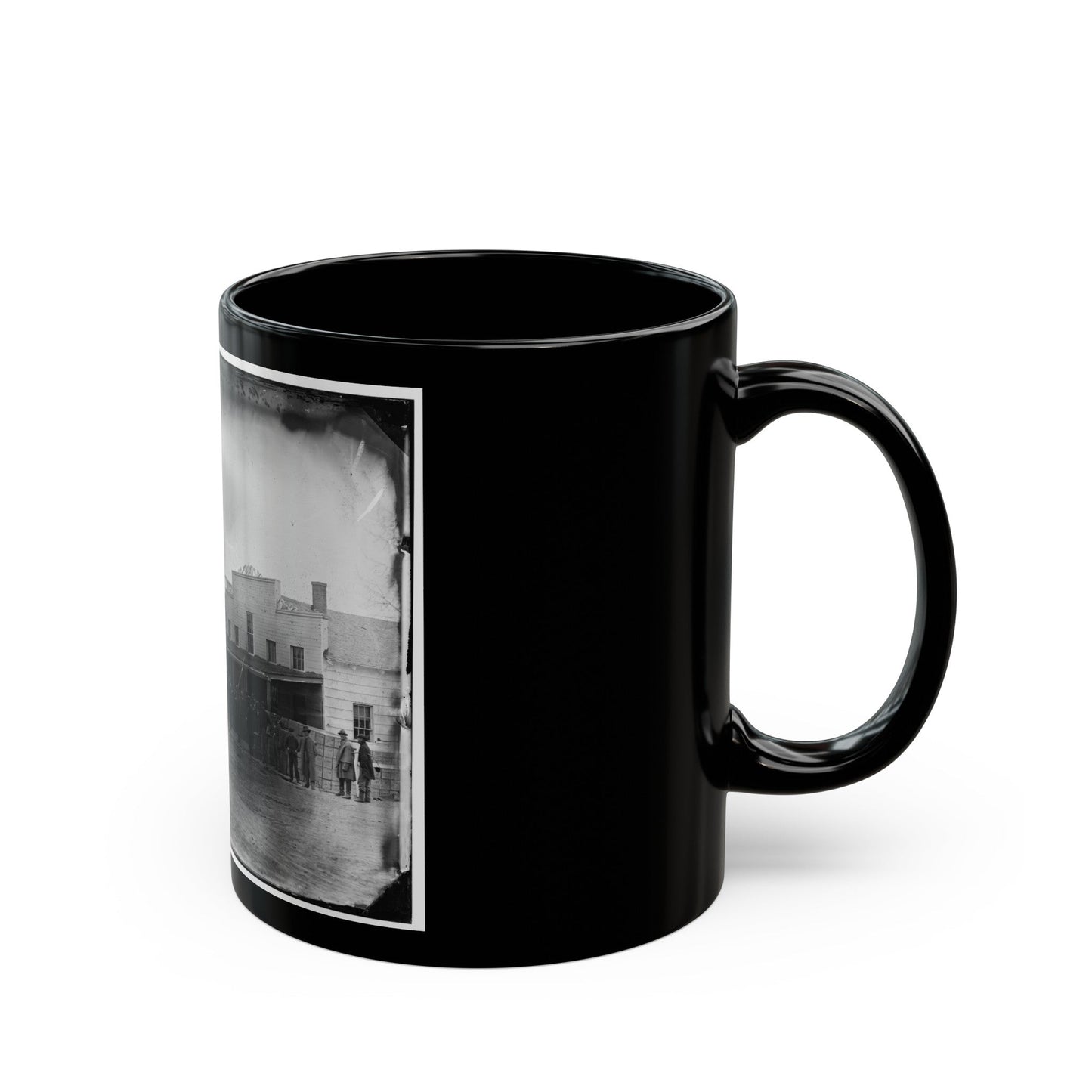 Washington, D.C. Staff, Buildings, And Wagons Of The Medical Department (U.S. Civil War) Black Coffee Mug-The Sticker Space