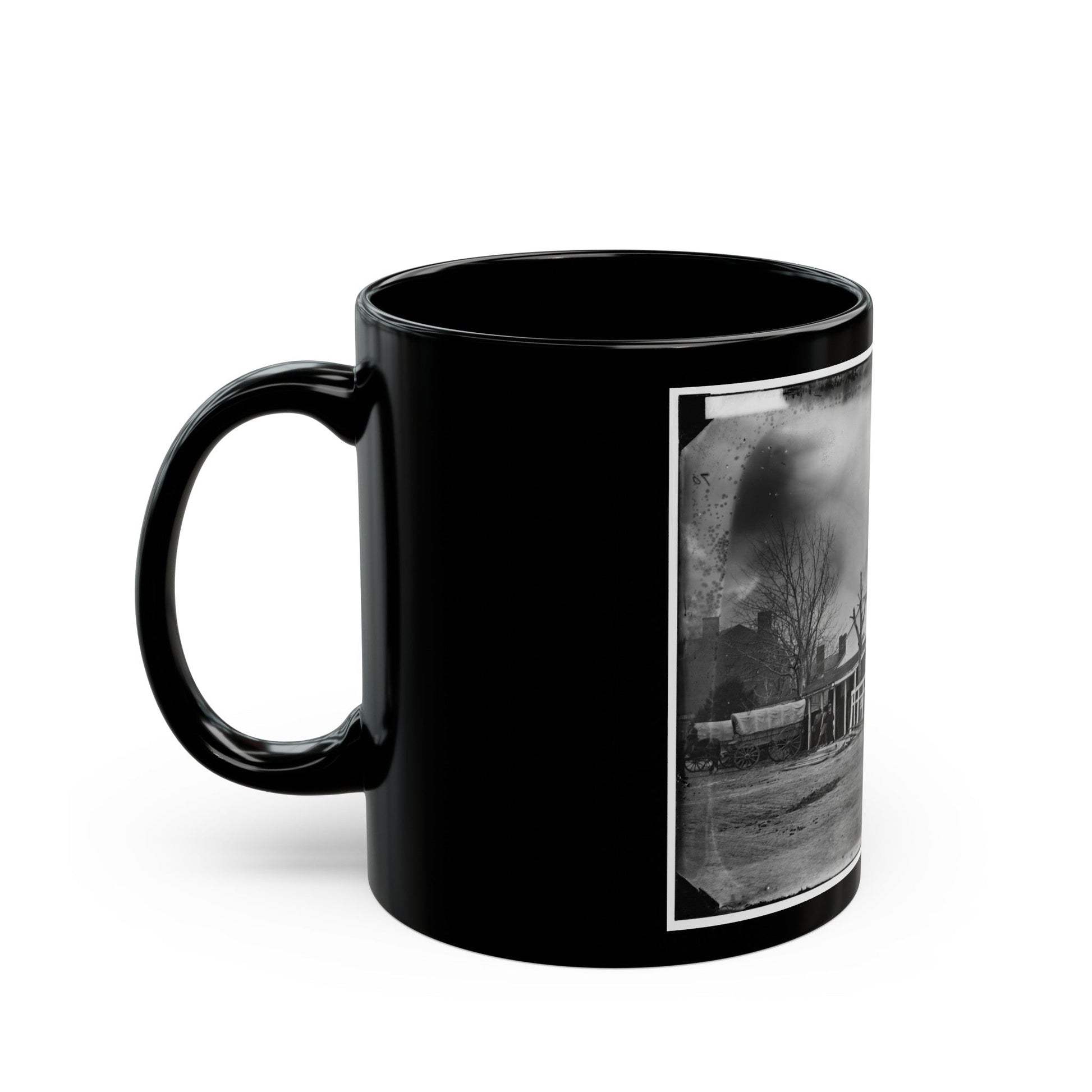 Washington, D.C. Staff, Buildings, And Wagons Of The Medical Department (U.S. Civil War) Black Coffee Mug-The Sticker Space