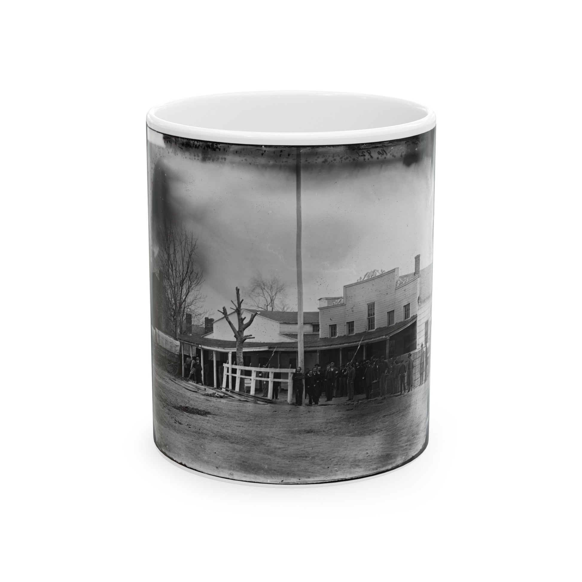 Washington, D.C. Staff, Buildings, And Wagons Of The Medical Department (U.S. Civil War) White Coffee Mug-11oz-The Sticker Space