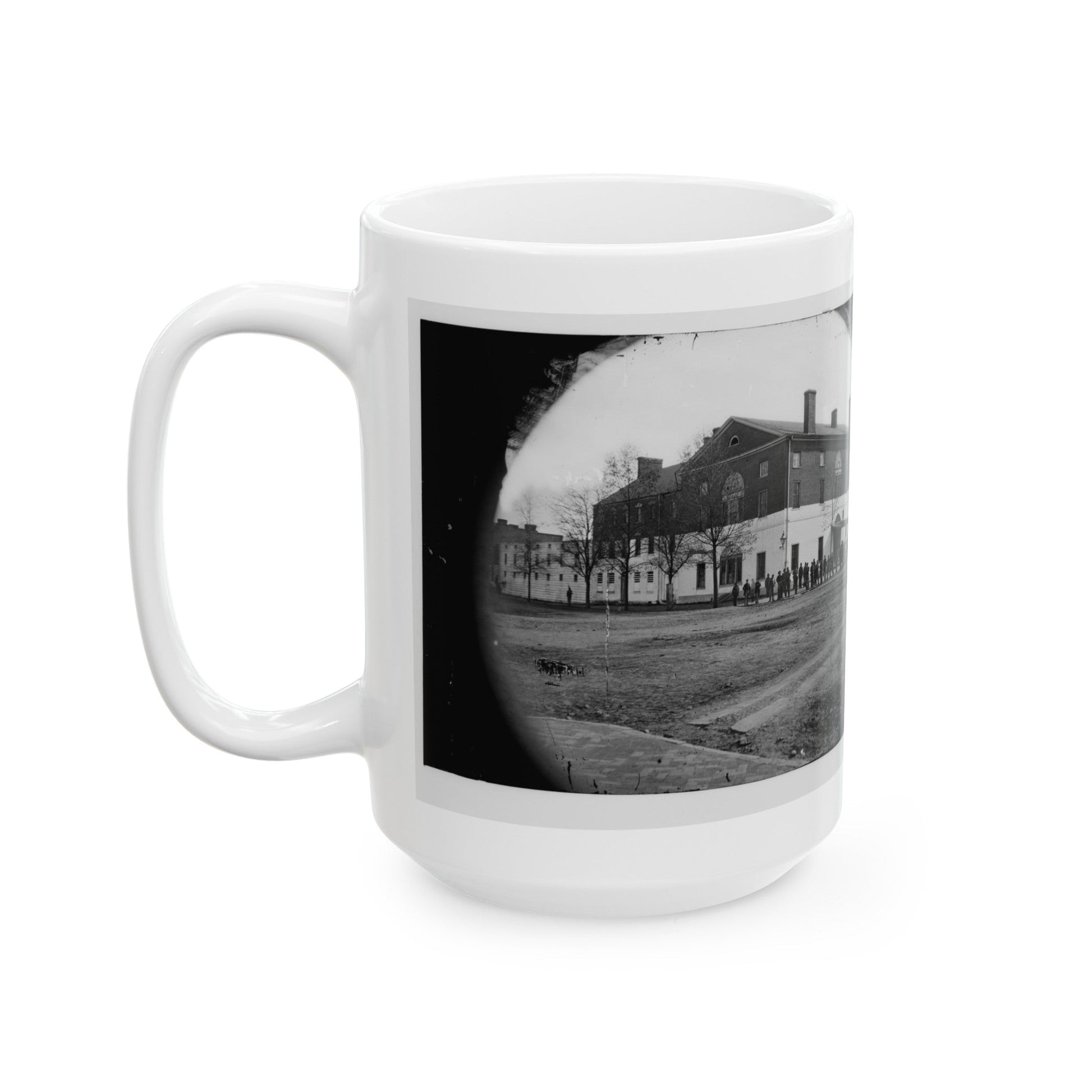 Washington, D.C. The Old Capitol Prison, 1st And A Streets Ne (U.S. Civil War) White Coffee Mug-The Sticker Space