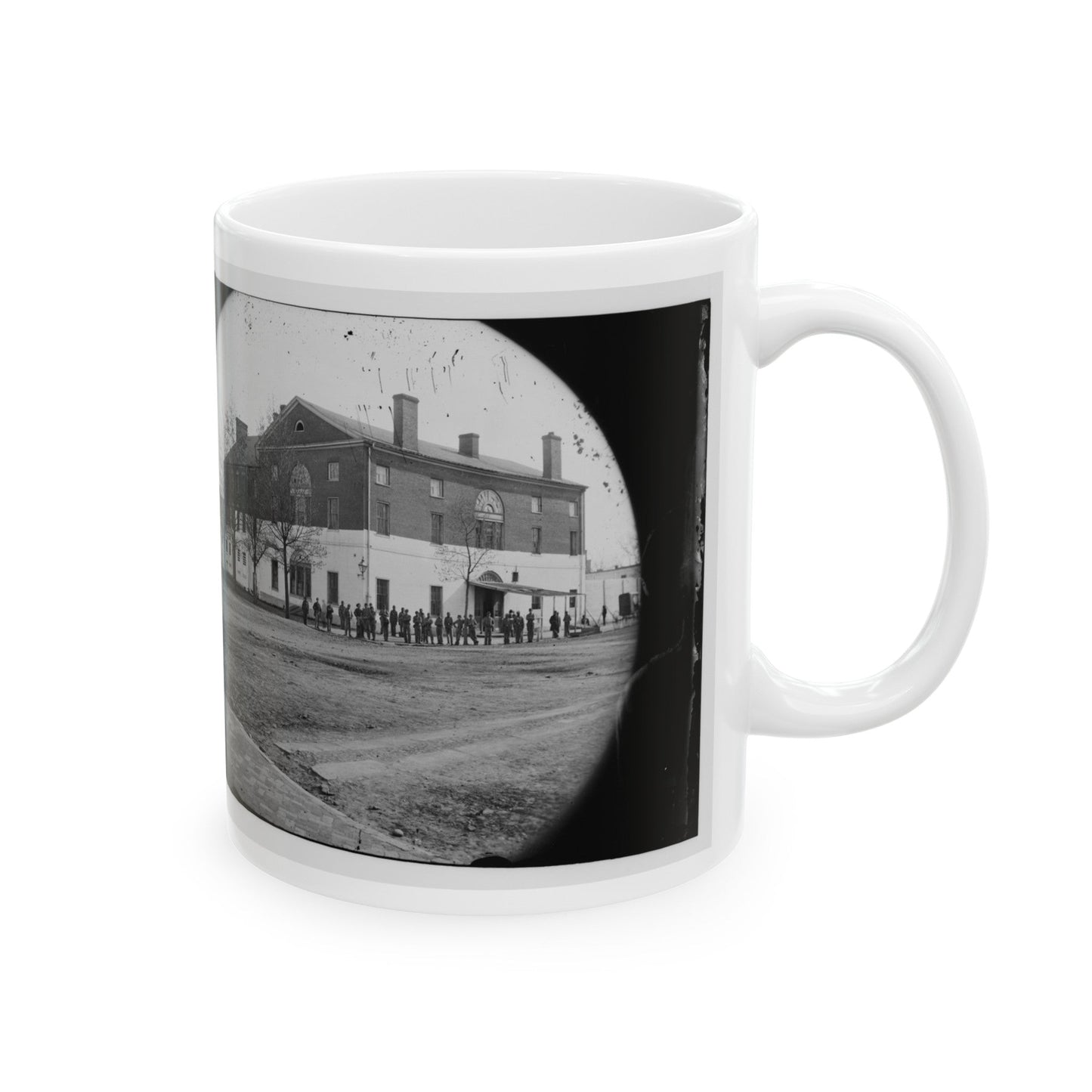 Washington, D.C. The Old Capitol Prison, 1st And A Streets Ne (U.S. Civil War) White Coffee Mug-The Sticker Space