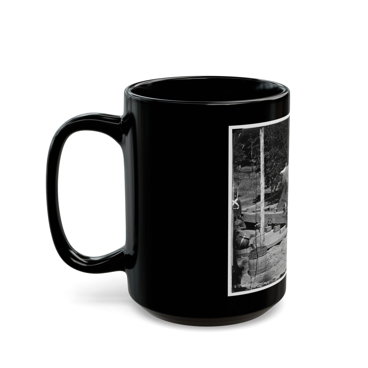 Washington, D.C., Vicinity. 15-In. Gun And Mounting (U.S. Civil War) Black Coffee Mug-The Sticker Space