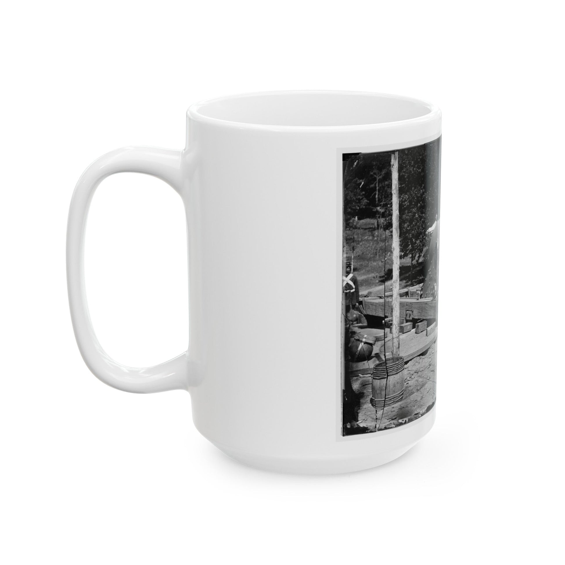 Washington, D.C., Vicinity. 15-In. Gun And Mounting (U.S. Civil War) White Coffee Mug-The Sticker Space