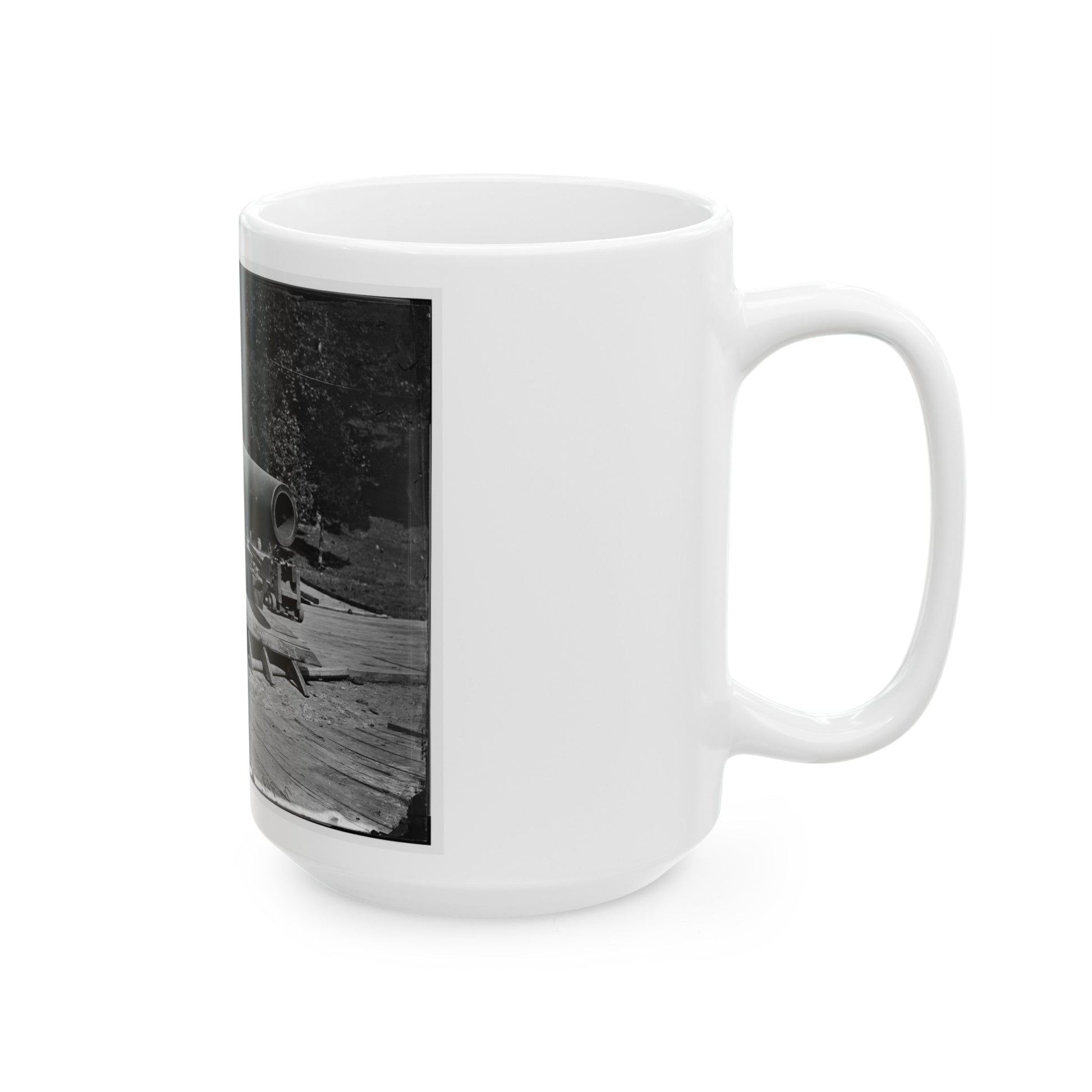 Washington, D.C., Vicinity. 15-In. Gun And Mounting (U.S. Civil War) White Coffee Mug-The Sticker Space