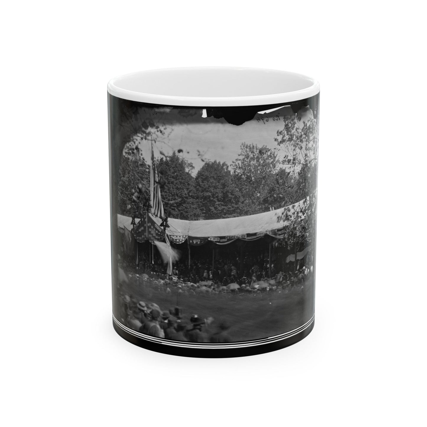 Washington, D.C. View In Front Of Presidential Reviewing Stand (U.S. Civil War) White Coffee Mug-11oz-The Sticker Space