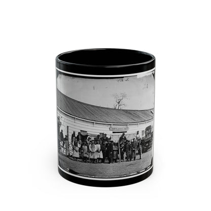 Washington, D.C. Workmen In Front Of The Ambulance Shop (U.S. Civil War) Black Coffee Mug-11oz-The Sticker Space