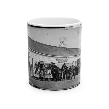 Washington, D.C. Workmen In Front Of The Ambulance Shop (U.S. Civil War) White Coffee Mug-11oz-The Sticker Space