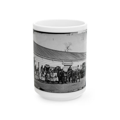 Washington, D.C. Workmen In Front Of The Ambulance Shop (U.S. Civil War) White Coffee Mug-15oz-The Sticker Space