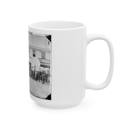 Washington, D.C. Workmen In Front Of The Trimming Shop (U.S. Civil War) White Coffee Mug-The Sticker Space