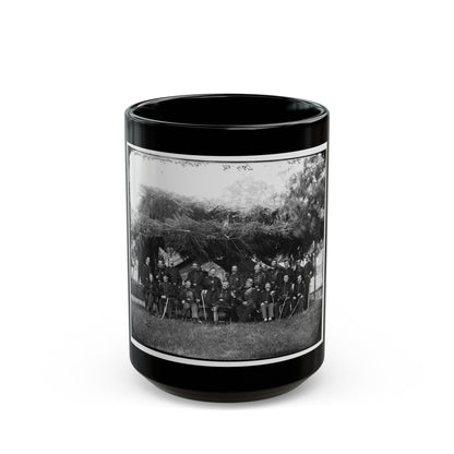 Washington, District Of Columbia (Vicinity). Gen. Andrew A. Humphreys And Staff (U.S. Civil War) Black Coffee Mug-15oz-The Sticker Space