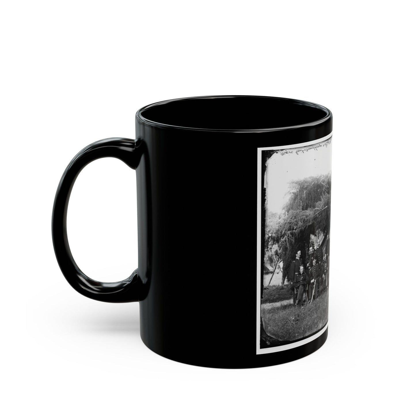 Washington, District Of Columbia (Vicinity). Gen. Andrew A. Humphreys And Staff (U.S. Civil War) Black Coffee Mug-The Sticker Space