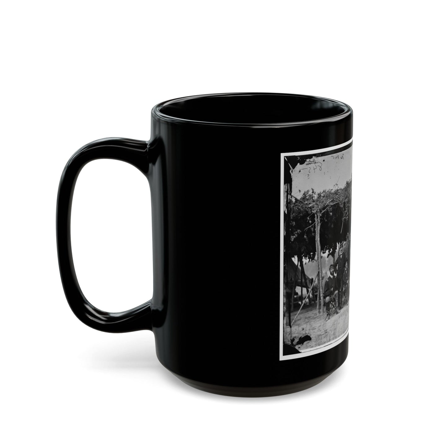 Washington, District Of Columbia (Vicinity). Gen. Daniel White And Staff (U.S. Civil War) Black Coffee Mug-The Sticker Space